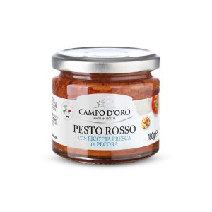 Pesto Rosso "Campo D'Oro". Origen Italia x 90 gr.