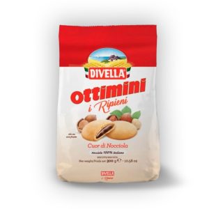 Galletas de avellanas rellenas "Divella" x 300 gr. Origen Italia