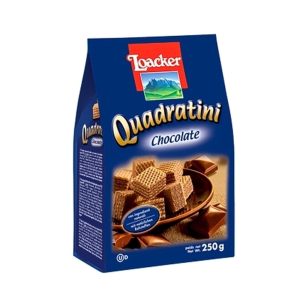 Quadratini Galleta Chocolate "Loacker" x 125 Gr. Origen: Italia
