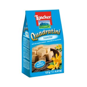 Quadratini Galleta Vainilla "Loacker" x 125 Gr. Origen: Italia